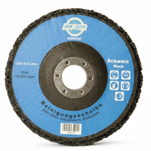 BeXom Reinigungsscheibe 125 mm - Schwarz - für Winkelschleifer